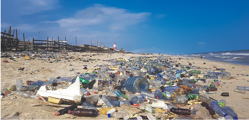  Plastic Pollution covering Accra beach