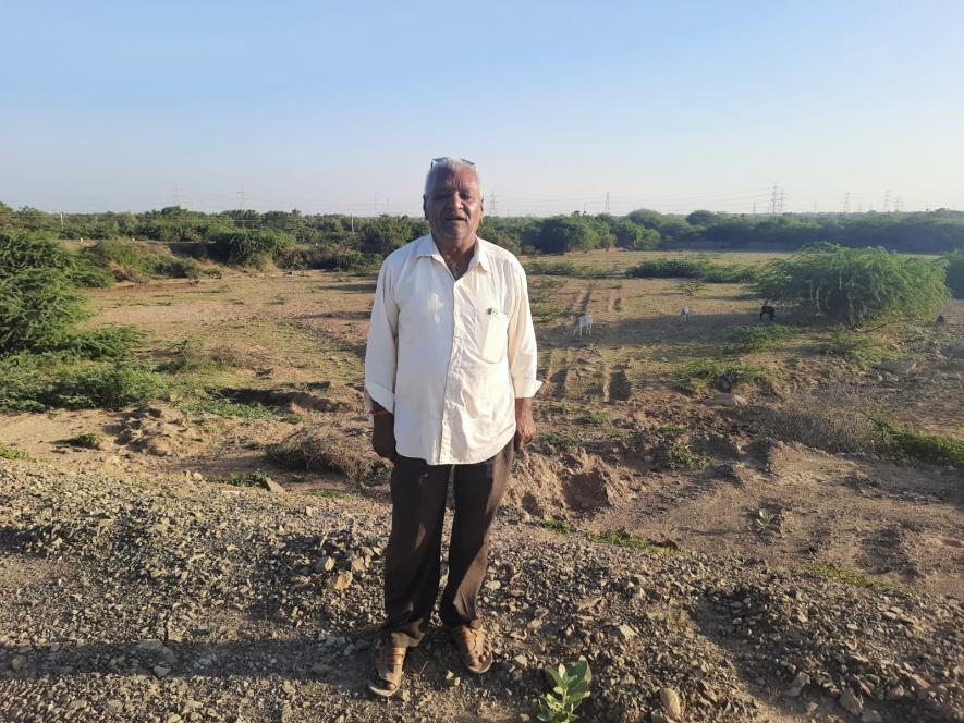 Govind Ramani at the Bidra area where PM Modi was supposed to inaugurate the canal, but before that, the canal broke down
