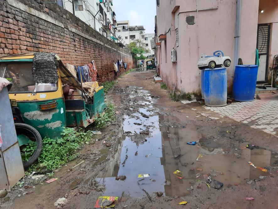 Water-logged streets of Juhapura in October