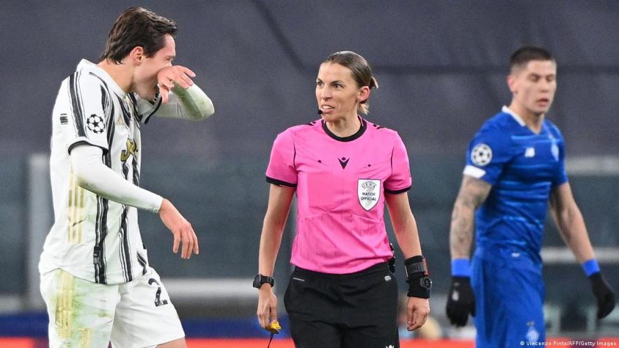 Frappart became the first woman to take charge of a men's Champions League match in 2020