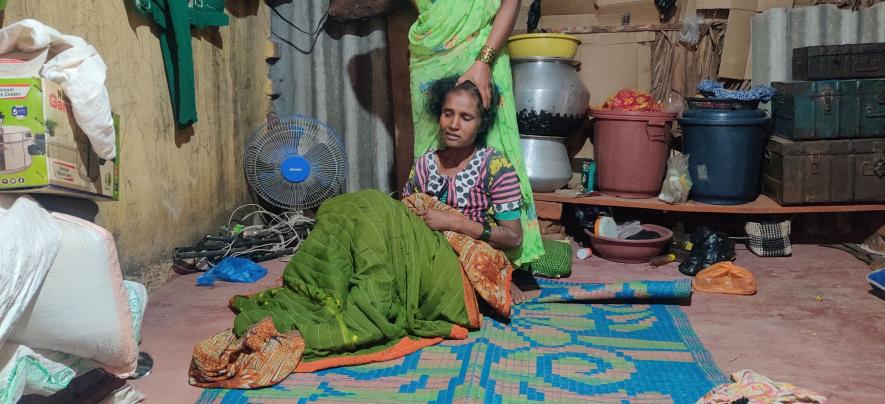 Suffering from HIV Aids, Lolakshamma is unable to even sit up on her own.