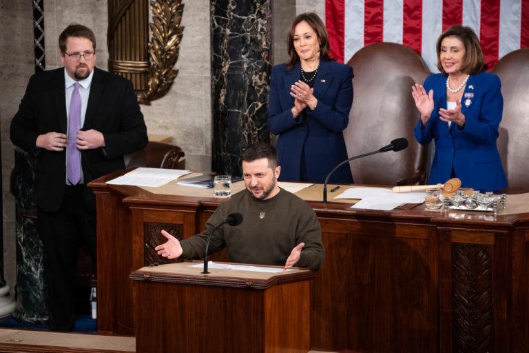 Ukraine President Vladimir Zelensky addressed a joint session of the US Congress, Washington, DC, December 21, 2022