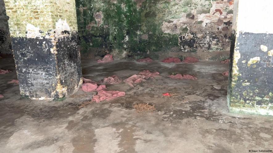 A former female slave dungeon in Elmina Castle in Ghana's central region
