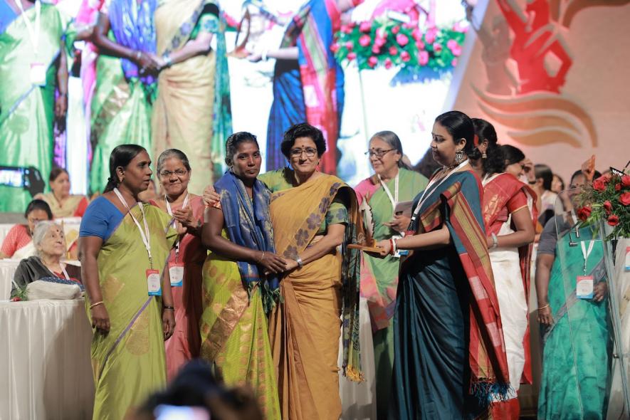 Revathi was honoured in the AIDWA national conference for her sustained fight.
