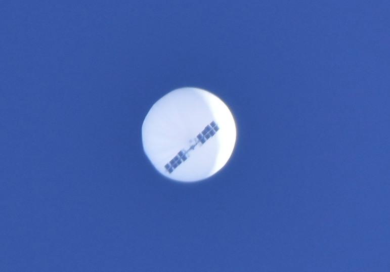 The balloon drifts over Myrtle Beach shortly before the shoot-down.