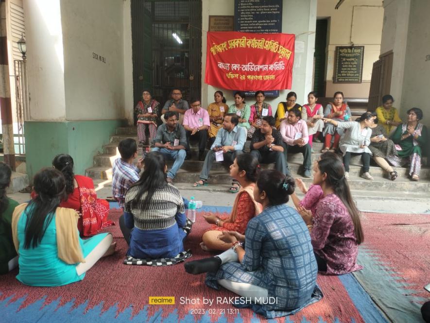 Ceasework programme of state government employees photo by Rajat Saha