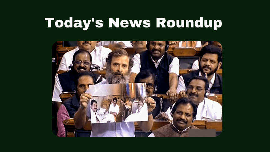 Congress MP Rahul Gandhi speaks in the Lok Sabha during Budget Session of Parliament, in New Delhi, Tuesday, Feb. 7, 2023.