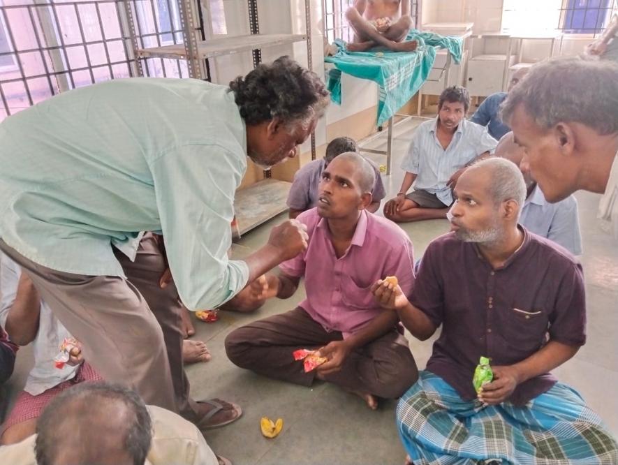 TARATDAC members visited the rescued people. Image courtesy: Krishnamurthy