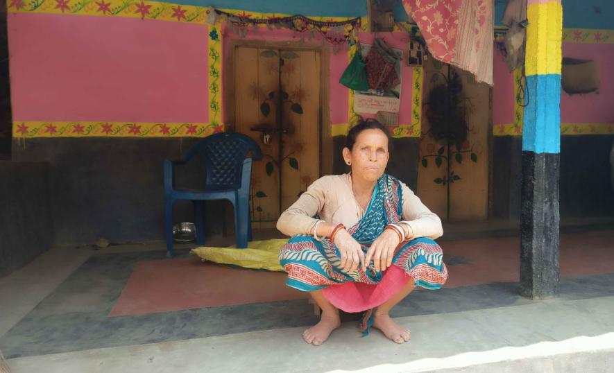 Thakurmoni Hembram, mother of migrant labourer Debasis Hembram, in Kulyam village.