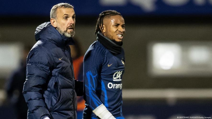 Christopher Nkunku (right) missed the entire 2022 World Cup due to an injury caused in France's training camp