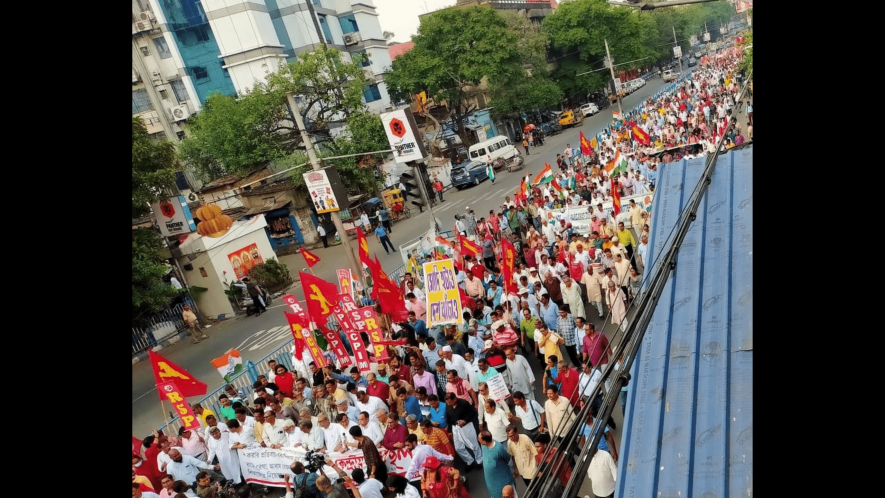 Bengal: Thousands Turn up for Left Front Rally Against Stoppage of MGNREGA Allocation to State