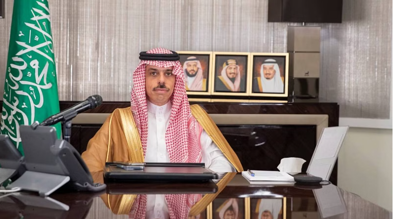 Saudi Arabia's Foreign Minister Prince Faisal bin Farhan bin Abdullah Al Saud