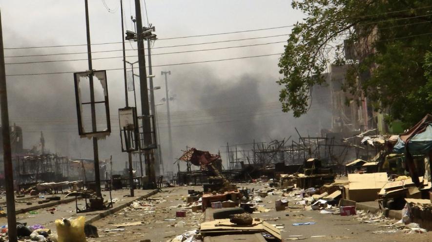 The devastation in Khartoum. Photo: Xinhua