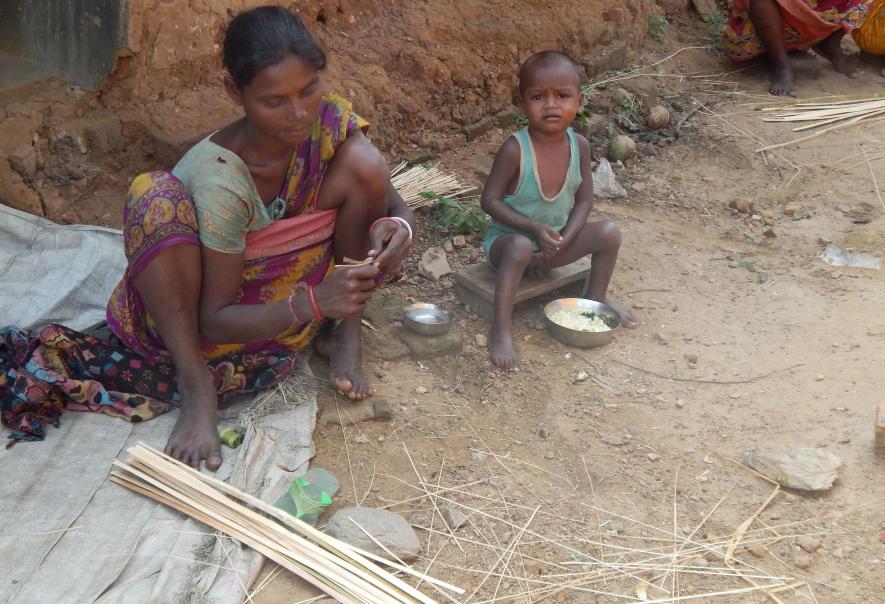 Food crisis of Ananti sabar family at mukutmanipur khatra