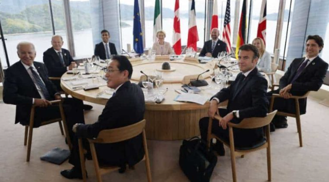 G7 Summit leaders at “working lunch” session, Japan, 19 May, 2023