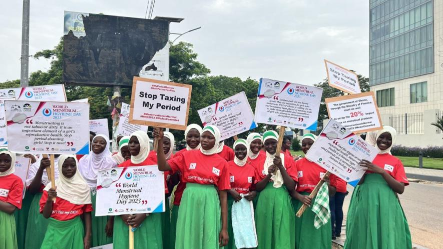 Protest against high tax on Menstrual Products in Ghana