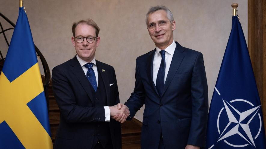 NATO Secretary General Jens Stoltenberg with the Minister of Foreign Affairs of Sweden, Tobias Billström. Photo: NATO