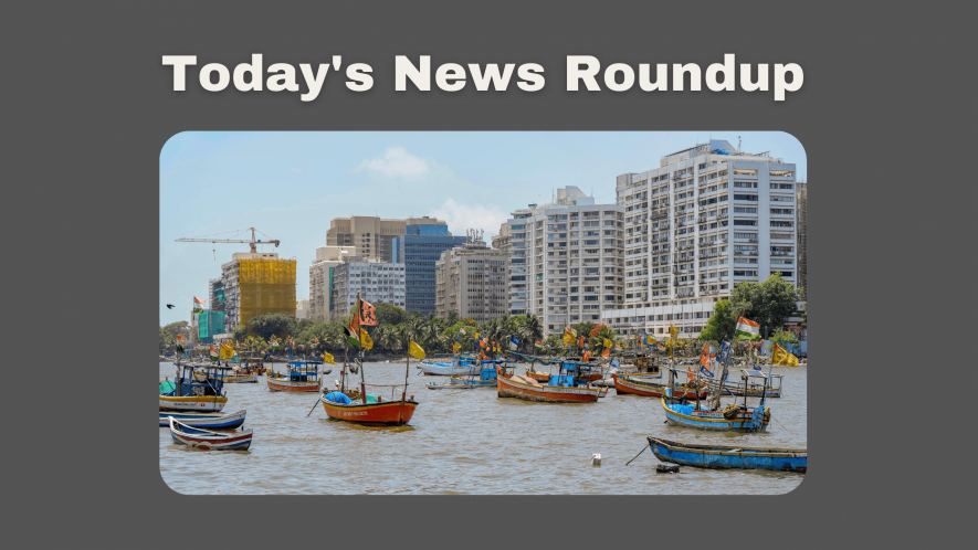 Fishing boats anchored at Badhwar Park jetty due to the formation of a depression over the southeast Arabian Sea, in Mumbai, Tuesday, June 6, 2023. The depression is likely to move northwestward and intensify into  cyclonic storm 'Biparjoy', the India Meteorological Department said on Tuesday.