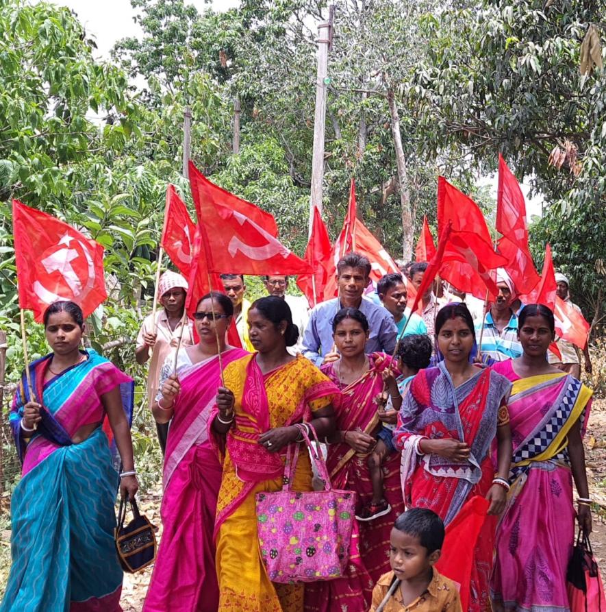 Left Front campaign Rajakata village in Ranibandh   