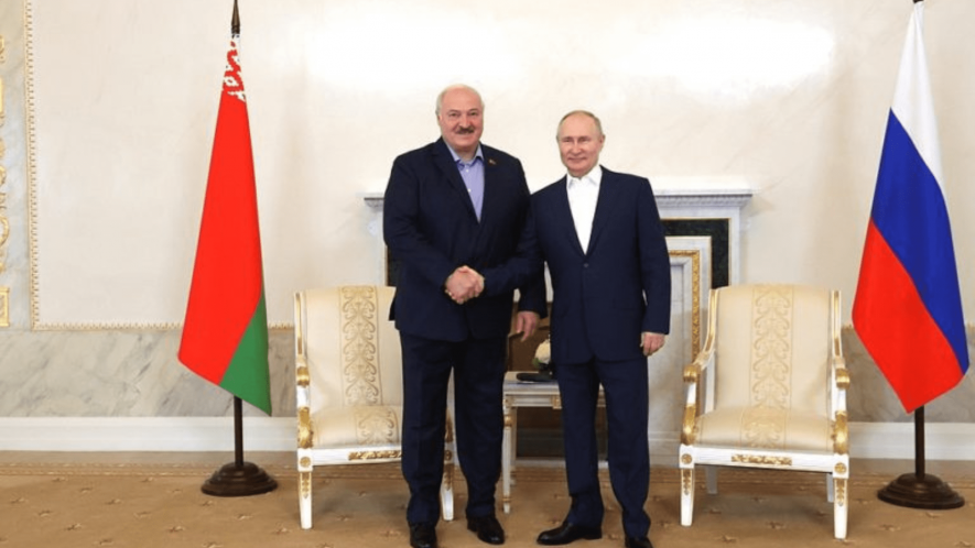 Russian President Vladimir Putin (R) met Belarus President Alexander Lukashenko, St. Petersburg, July 23, 2023