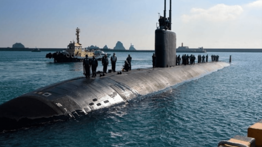 The Los Angeles-class fast-attack submarine USS Springfield in Busan for a port visit, South Korea, July 22, 2023