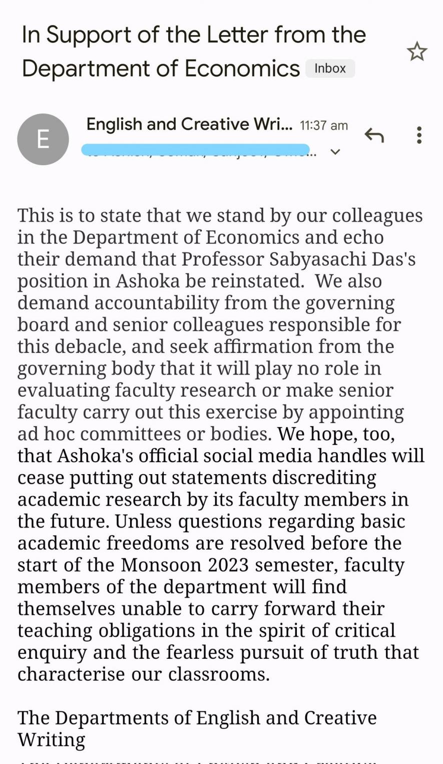 Ashoka University Faculty Backs 2019 Election Study Prof, Alleges