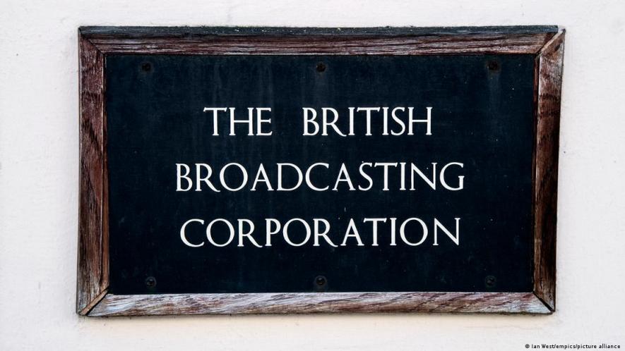 The BBC's historic sign at its Maida Vale studios in London