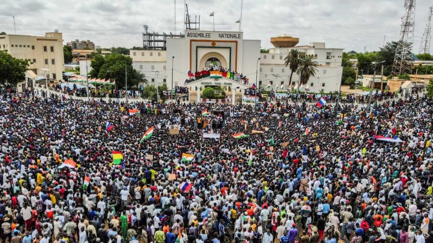 Mass demonstrations in support of the coup have been held in Niamey, Niger's capital.