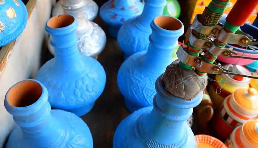 Authentic Kashmiri Pottery Items, Including Jajeer, Available at Local Shop in Srinagar Photo: Mehar zargar 