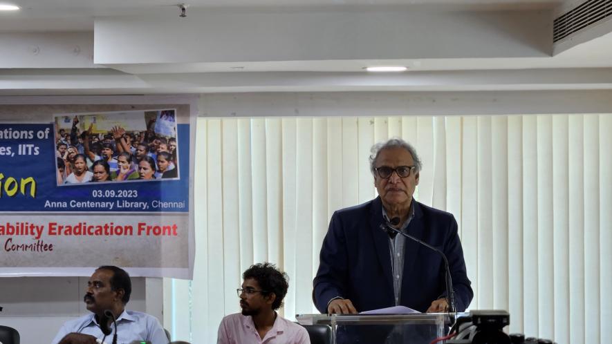 Prof SukhadeoThorat said UGC guidelines should be implemented to eradicate caste discrimination.