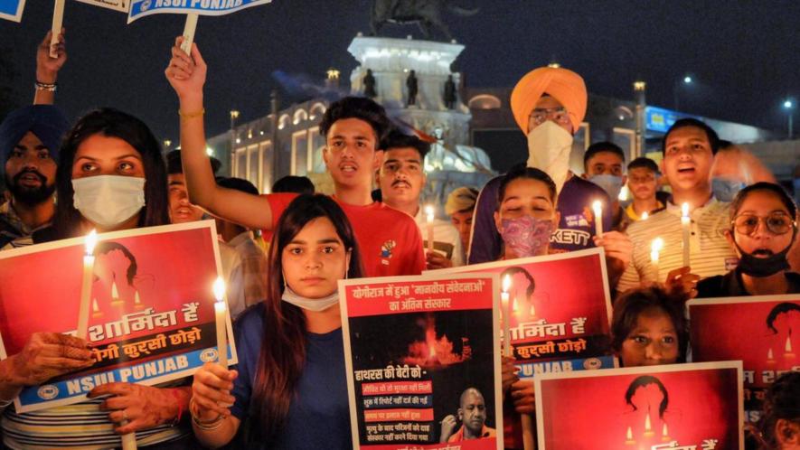 candle march for the 20-year-old woman from Hathras.