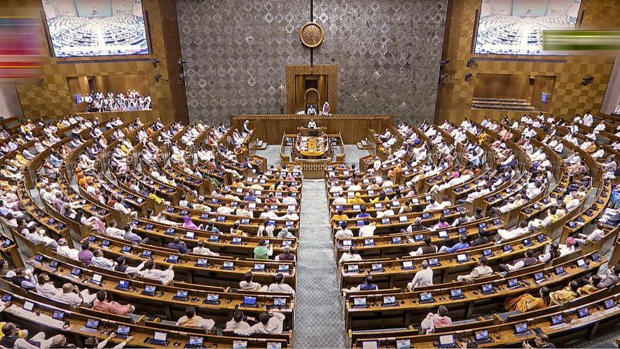 Parliamentarians in the Lok Sabha during a special session of the Parliament, in New Delhi, Tuesday, Sept. 19, 2023. (PTI Photo)