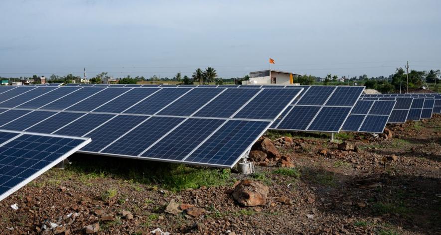 Solar Installations by TATA Solar Power of 4.4 MW at Kumbhoj, Hatkanagale taluka, Kolhapur over 18 hectares of land under MKSVY (Photo - Abhijeet Gurjar, 101Reporters)