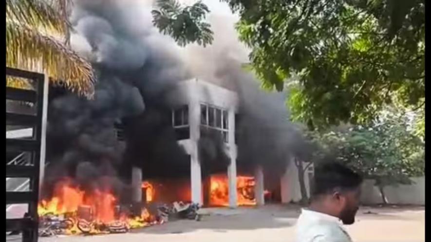 The bungalows of two sitting NCP MLAs, Prakash Solanke (Ajit Pawar faction) and Sandeep Kshirsagar (Sharad Pawar faction) were set on fire in Beed district. 
