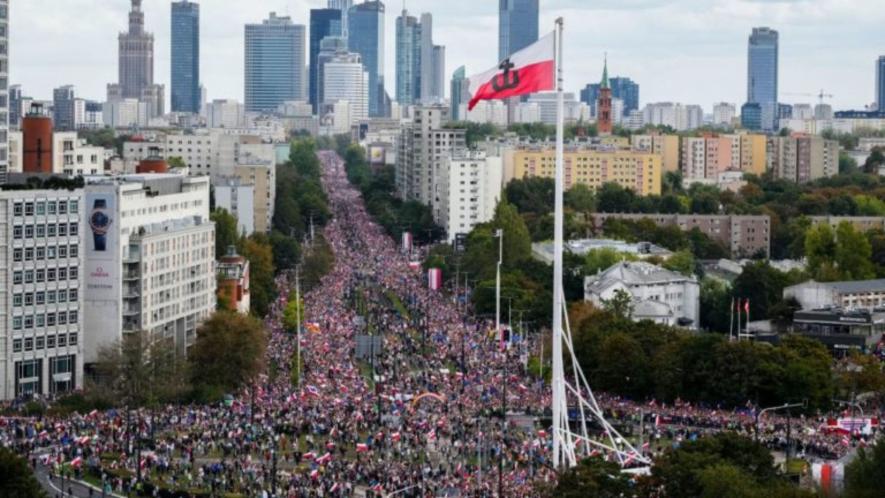 Massive Polish opposition rally ahead of Sunday’s election, Warsaw, October 1, 2023