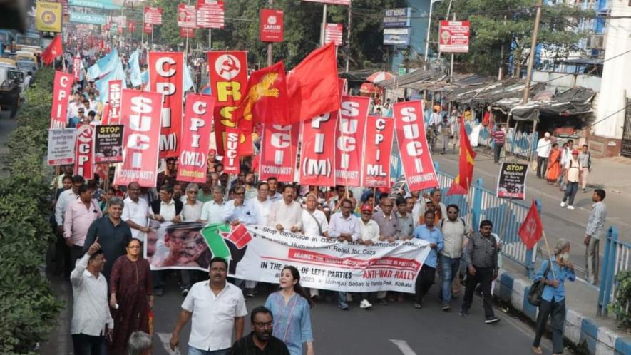 Pro-Palestine protest in Kolkata, West Bengal