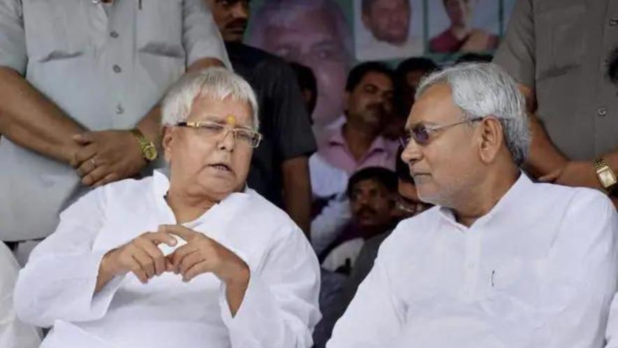 Lalu Prasad (left) and Nitish Kumar (right) had addressed the rally in Hajipur 
