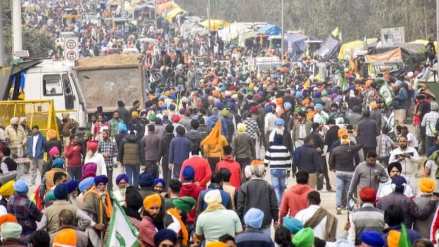 Farmers gather at Punjab-Haryana Shambhu border for their 'Delhi Chalo' march. 