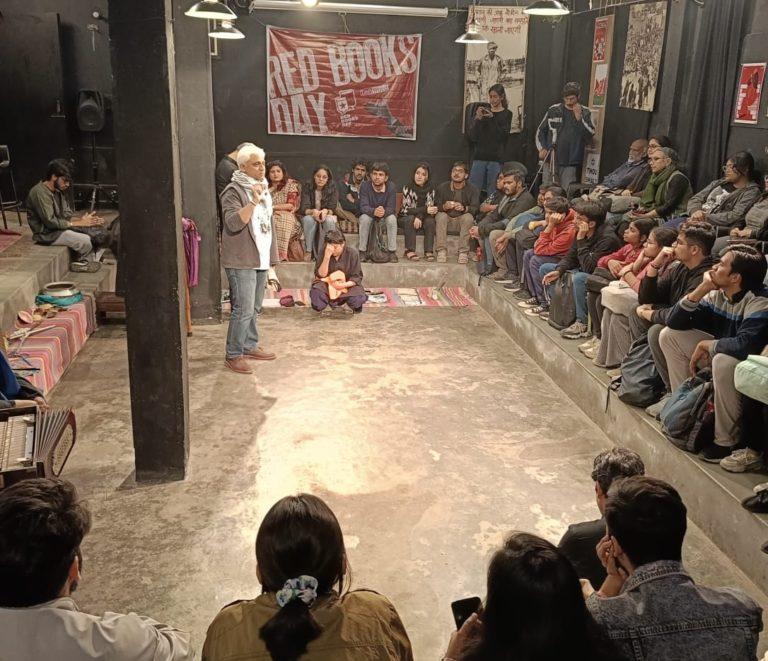 Red Books Day is celebrated in Mayday bookstore, New Delhi.