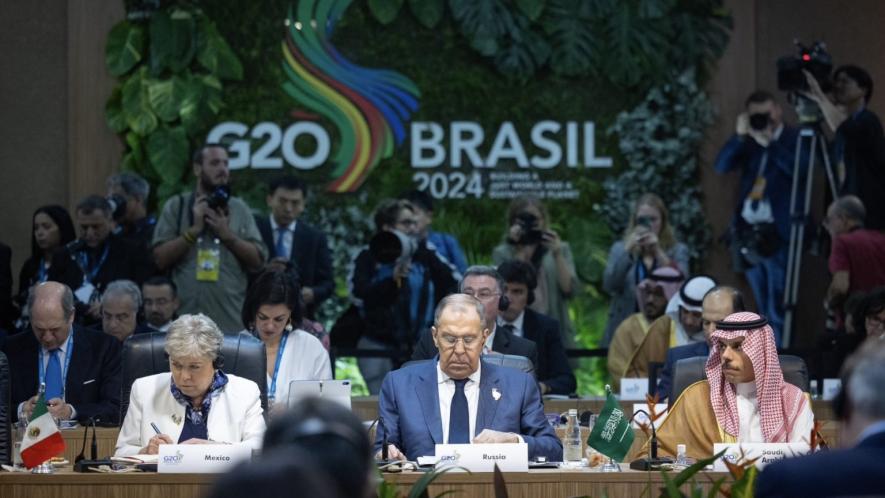 Saudi Arabia's Foreign Minister Faisan bin Farhan participating in the G20 Ministerial meeting. Photo: SA Foreign Ministry