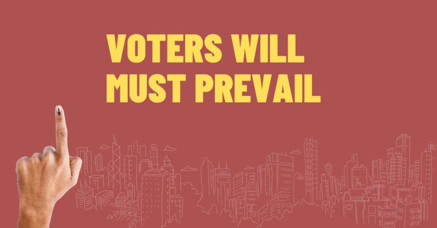 As a culmination of a ten-month long campaign to ensure that people’s issues that challenge the policies of the regime, two meets in Bengaluru and Delhi (May 21 and May 28) have launched a #VotersWillMustPrevail campaign to closely track the process of counting of votes and smooth transition of power respecting the people’s mandate.
