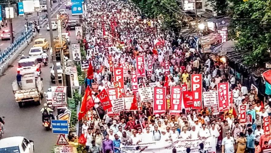 Huge peace march in Kolkata against war jingoism and terrorism.