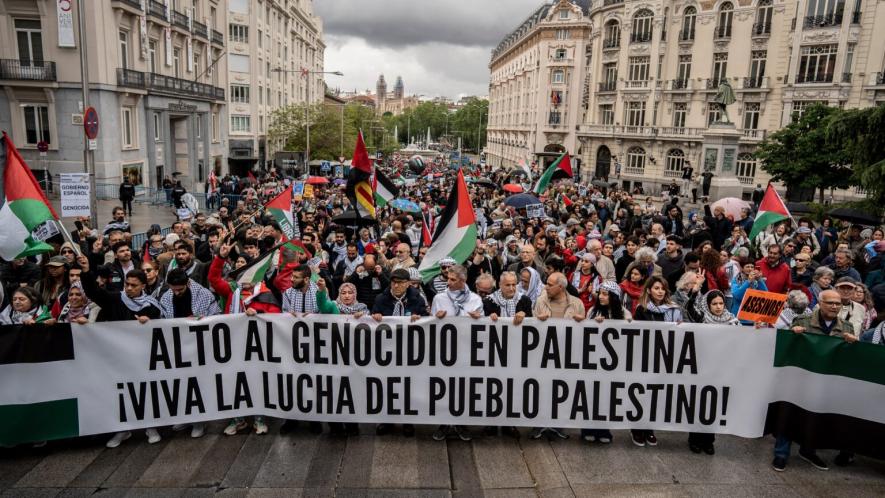 Palestine solidarity rally in Spain, May 2025. Source: Communist Party of Spain/X