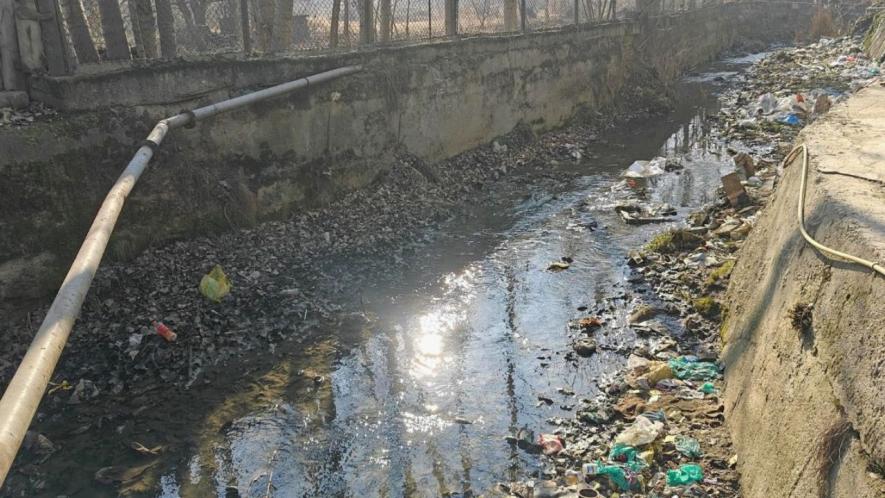 This kul once carried crystal-clear water and served as a source for ablution before prayers. Today, it flows with wastewater, no longer fit even for farming (Photo - Khursheed Ahmad Shah, 101Reporters)