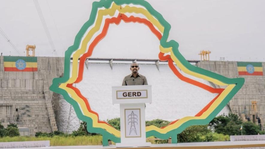 Ethiopian PM Abiy Ahmed inaugurating the GERD. Photo: Abiy Ahmed / X