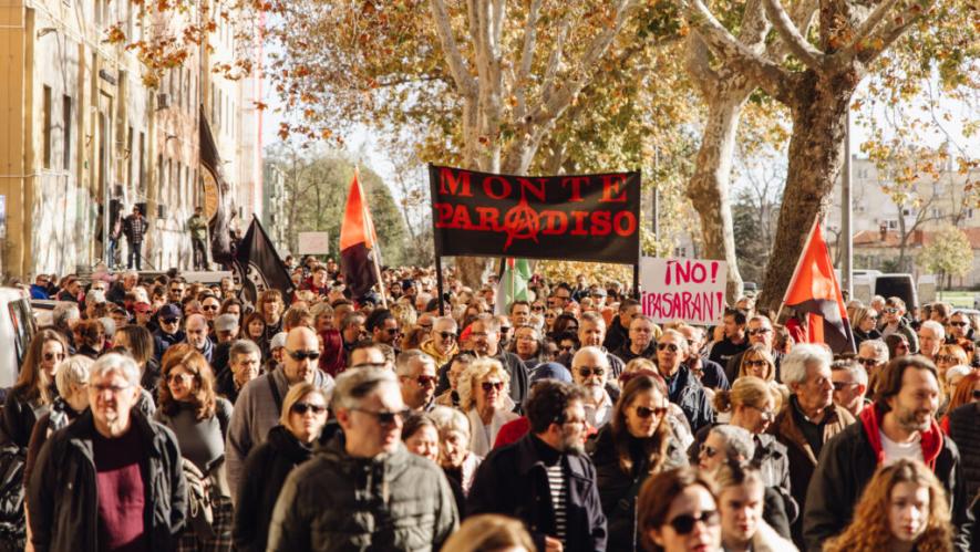Antifascist demonstration in Pula, November 30, 2025. Source: United Against Fascism/Tedi Korodi