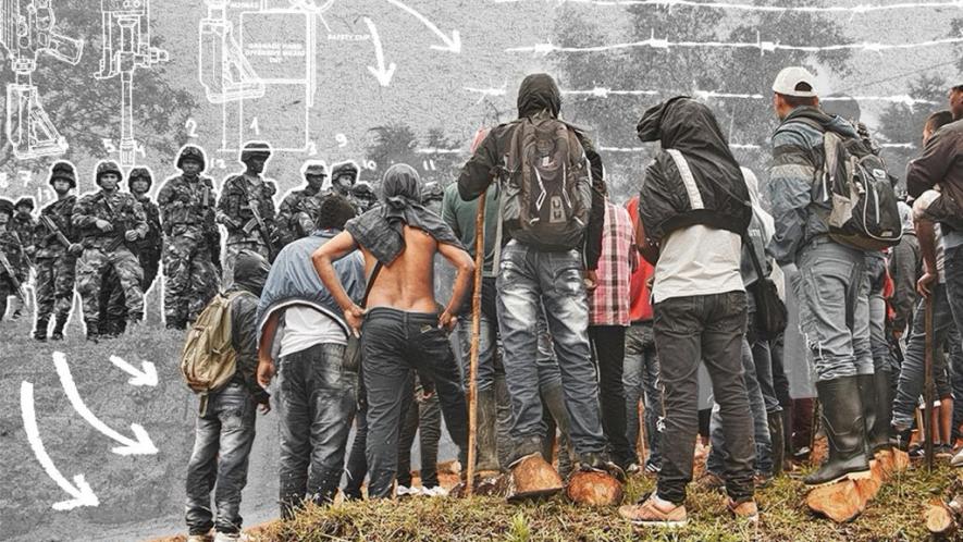 Cajibío, Cauca: clash during forced coca eradication. Photo: PUPSOC