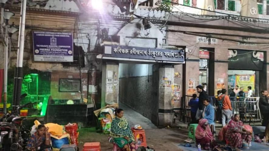 Rabindranath Tagore's cremation site. Over a hundred years ago, the salaries of funeral workers ranged around Rs 3 a month  (Photo - Joymala Bachi, 101Reporters)