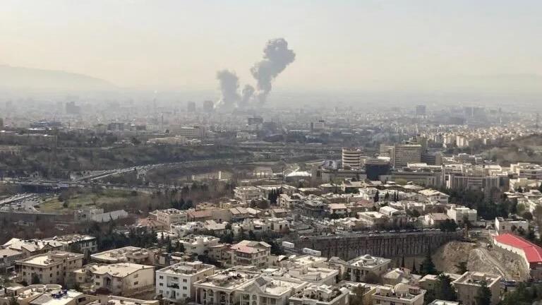 US strikes on Tehran Feb 28. Photo: Mehr News