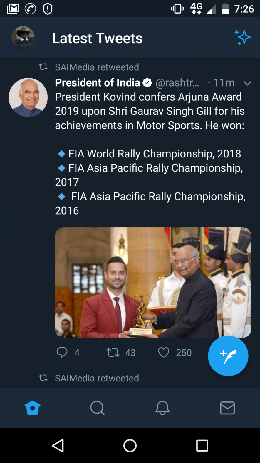 Gaurav_Gill_Arjuna_Award_President_tweet_0.jpg